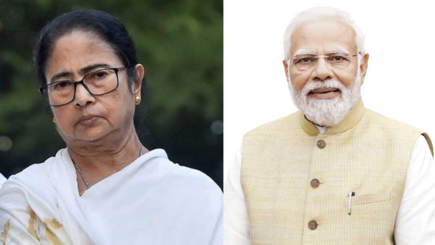 Prime Minister Narendra Modi inaugurating Kolkata Metro projects 2025 but mamta